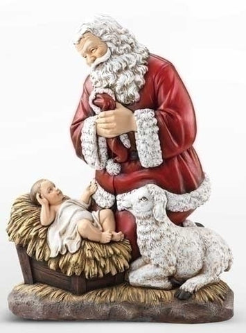 24" Kneeling Santa figurine