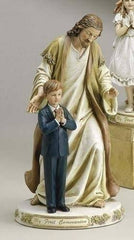 First Communion Statue Jesus with Praying Child
