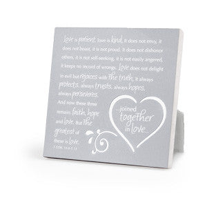 Joined Together In Love Plaque