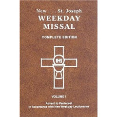 St Joseph Weekday Missal Complete Edition Vol I - Advent to Pentecost (Black Leather with Zipper)