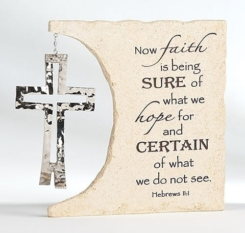 Scripture Table Plaque With Dangle