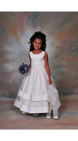 First Communion Dress with Long Sleeve Organza Jacket White Size 8