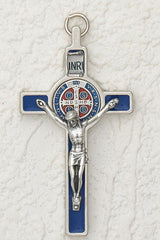 Saint Benedict Blue Enamel- Enameled Medal