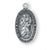 Sterling Silver Oval St. Christopher 18"
