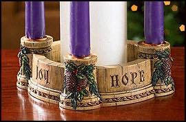 Joy, Faith, Love, Hope Fioretti advent wreath