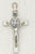 Saint Benedict White Enamel Crucifix- Silver Toned Medal